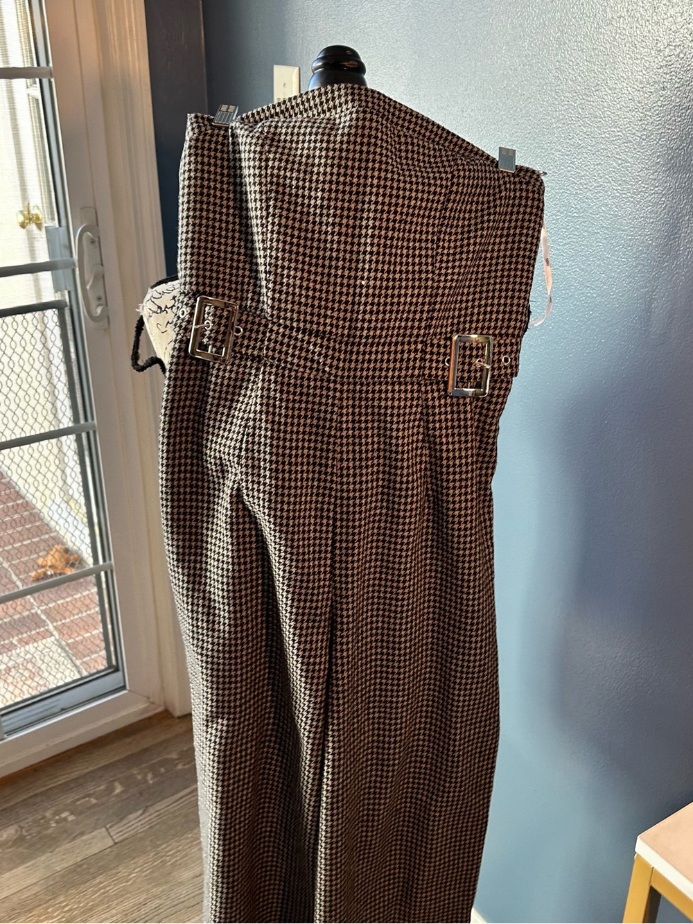 ⭐️ 5 for $25⭐️ MDS Strapless Houndstooth Wide-Leg Jumpsuit